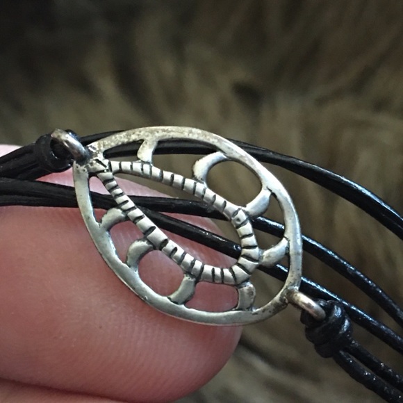 Silpada Charm 925 sterling leather cord bracelet - Picture 9 of 11